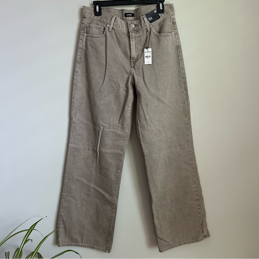 Express Wide Leg High Rise Jeans Size 8 NWT